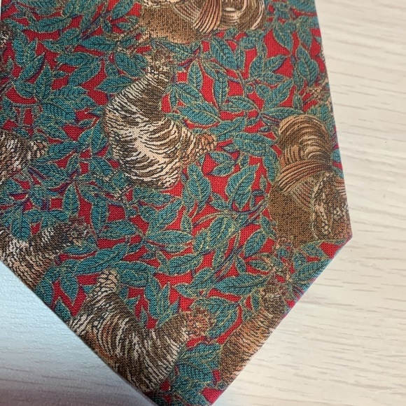 Menโs Vintage 90s 1998 Chicken Tie Wearable Art Farmer Chicken Dad Cotton Tie - Picture 13 of 17